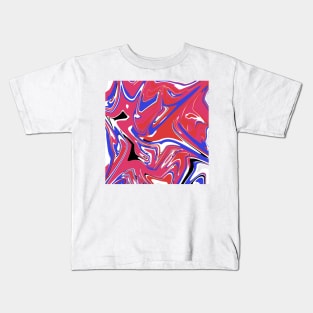 Pink red blue acrylic paint effect art Kids T-Shirt